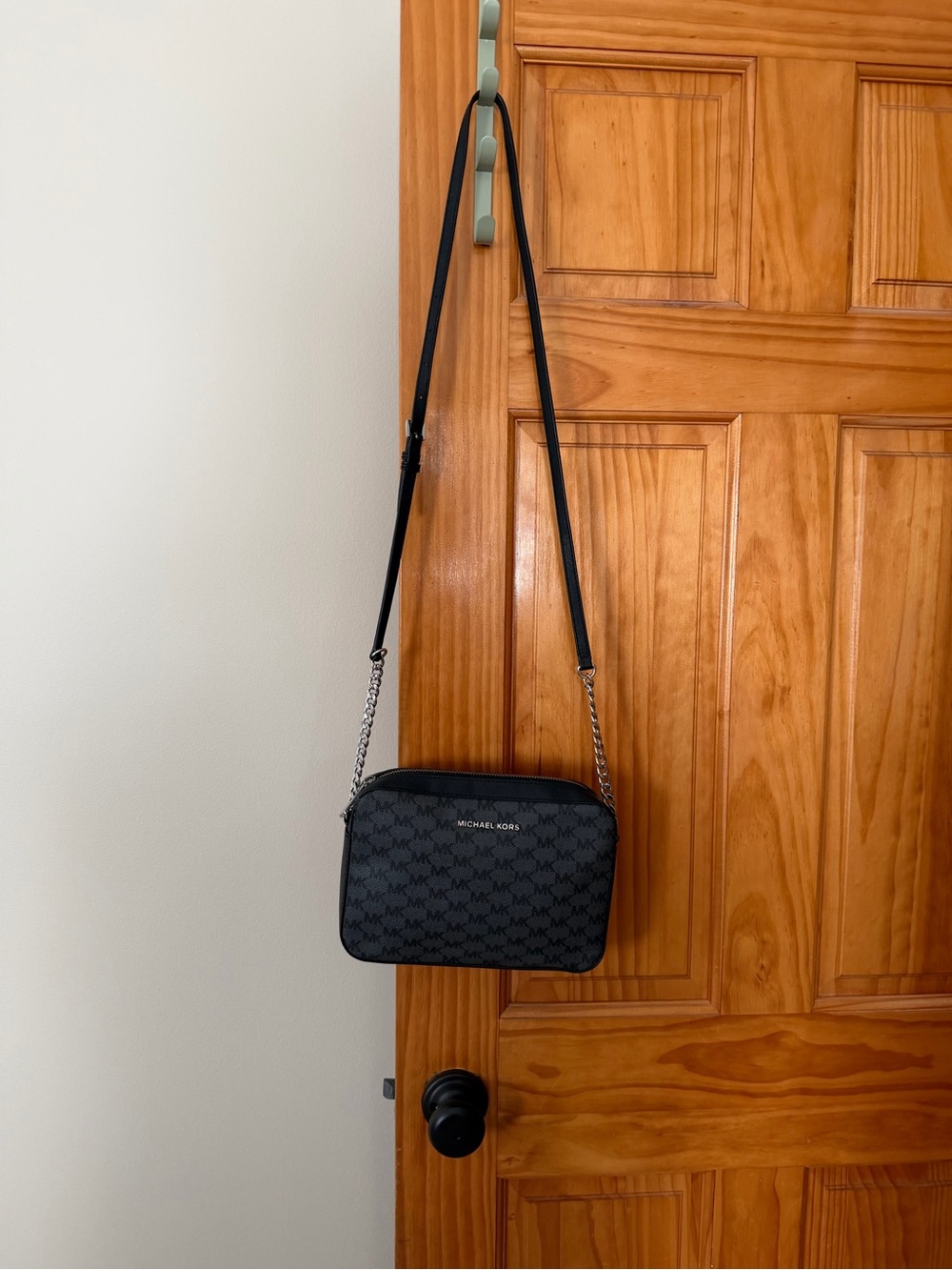 Michael Kors Black Logo Monogram Crossbody